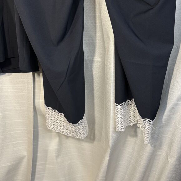 NWT Eloquii Blue Blazer Suit white Lace Jacket Career Business Travel   Size 18 - Picture 10 of 11